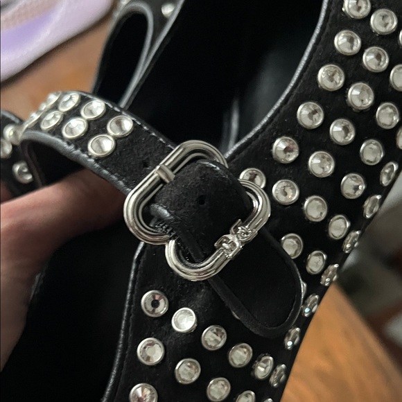 Sam Edelman Black Studded Flats - Picture 6 of 7